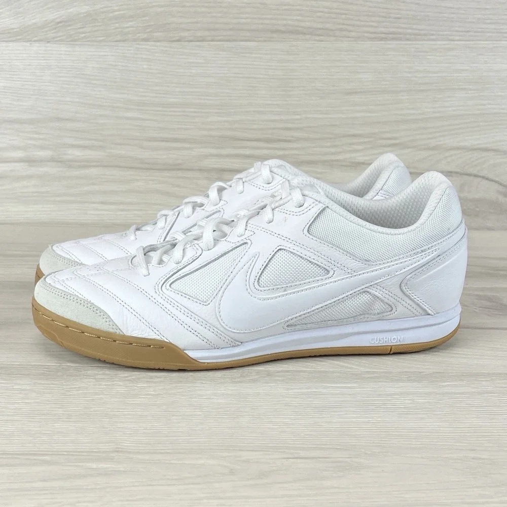 Nike Gato Shoes Mens Size 10 Indoor Soccer Futbol nby HQ6019-100 White Gum